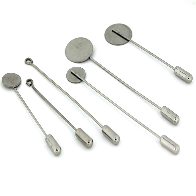 Men Accessories Brooch - เข็มกลัดสแตนเลสขนาด 10 15 มม. จำนวน 10