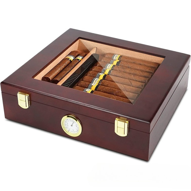 Men Accessories Gift Box - ซิการ์ Humidor กล่องซิการ์พร้อม Humidifier และเครื่องวัดความชื้น,ไม้ซีดาร์กล่องซิการ์ Divider,