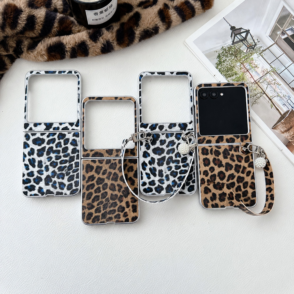 Men'S Accessories Case - เคสโทรศัพท์พับลายเสือดาวสำหรับโมโตโรล่า ราซ 60 50 อัลตร้าพร้อมสายรัดข้อมือแบบถอดได้ฝาครอบกันกระแทกป้องกันการตกกระแทก