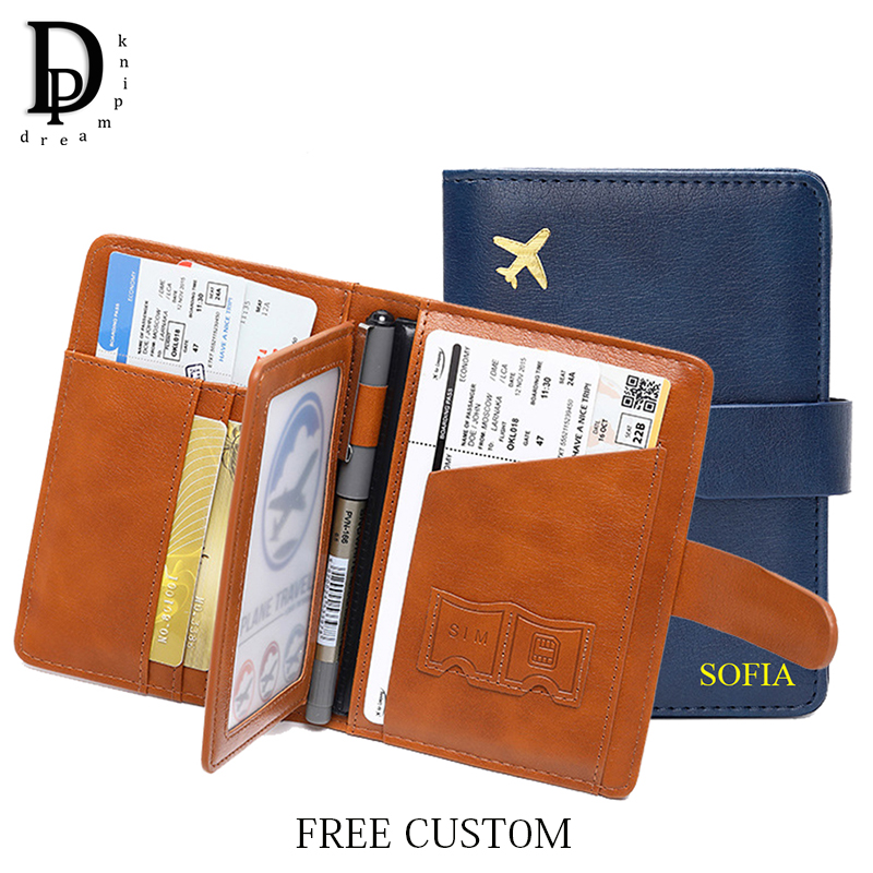 Men'S Accessories Wallet - ตัวอักษรที่กําหนดเองกระเป๋าสตางค์หนังสือเดินทางท่องเที่ยวแฟชั่น PU หนังความจุขนาดใหญ่กระเป๋า Man มัลติฟังก์ชั่ธุรกิจผู้ถือหนังสือเดินทาง