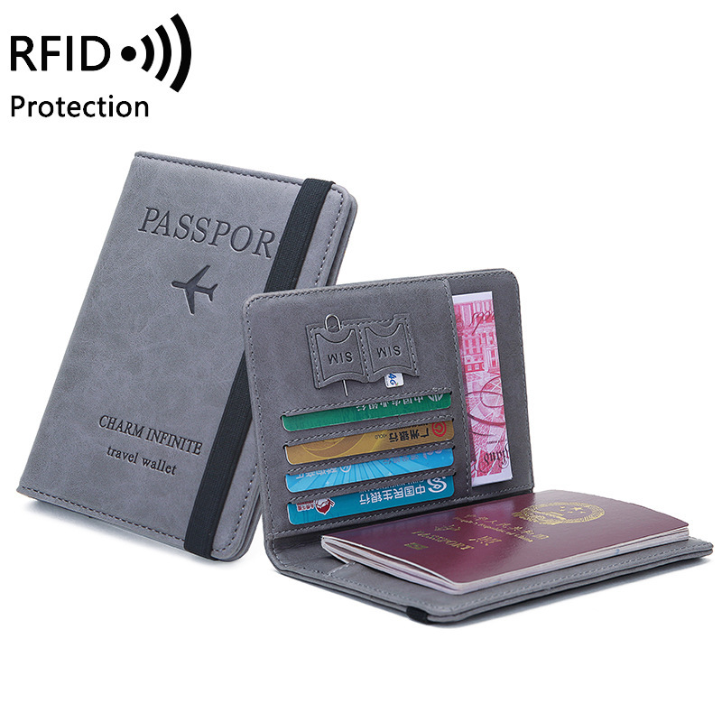 Men'S Accessories Wallet - ที่ใส่หนังสือเดินทางหนัง PU unisex - RFID Blocking