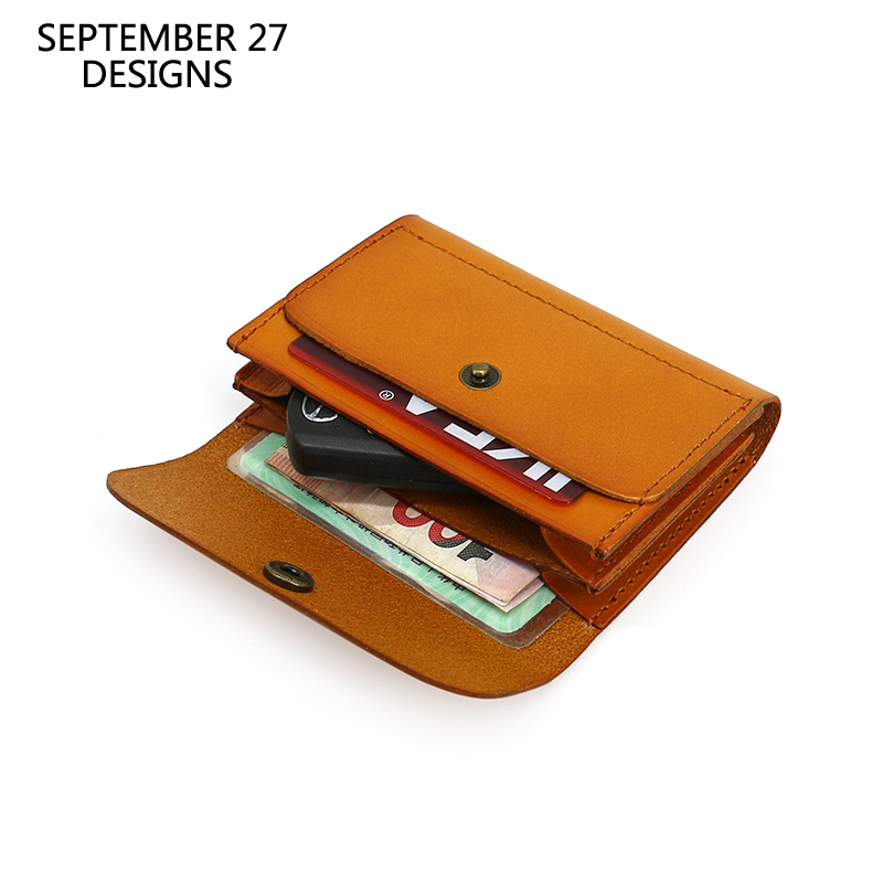 Men'S Accessories Wallet - กระเป๋าคาดเอวขนาดเล็กหนังแท้ผู้ชายวินเทจ, กระเป๋าใส่เหรียญกระเป๋าเงินใส่บัตรใส่บัตรมีเข็มขัดหรูหราหนังวัว