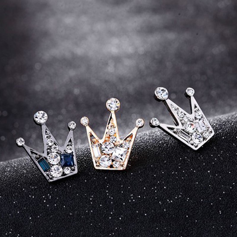 Men Accessories Brooch - เข็มกลัดมงกุฎโลหะสุดหรูสำหรับผู้หญิงติดผู้ชายแฟชั่นคริสตัลสวยงามเข็มกลัดเนคไทคลิปตกแต่งของขวัญคริสต์มาส