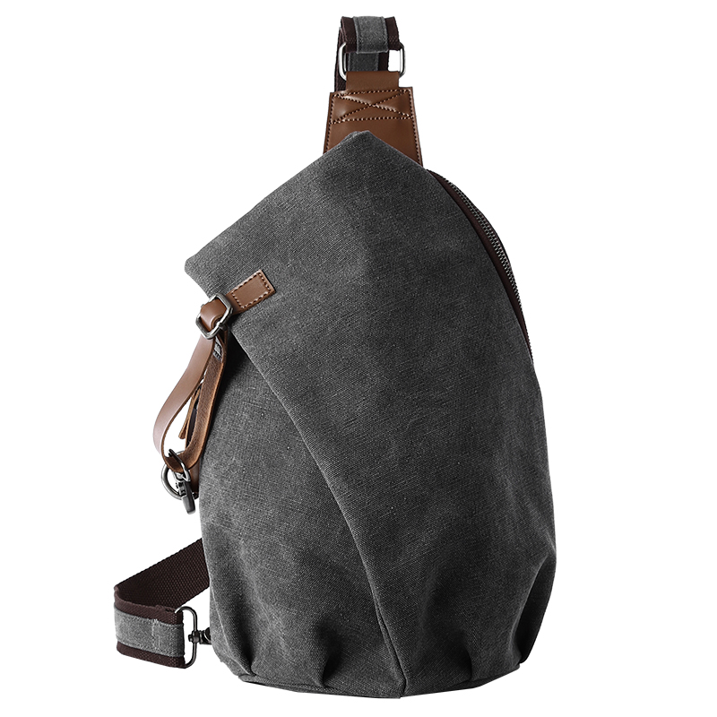 Men'S Accessories Backpack - กระเป๋าสะพายข้างผ้าแคนวาสสไตล์เรโทรความจุขนาดใหญ่ MTE ELAN กระเป๋าหนังสะพายหน้าอกสำหรับผู้ชาย กระเป๋าเดินทางลำลองสีเขียวมะกอก