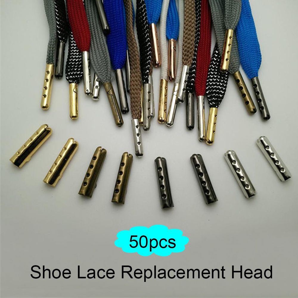 Men Accessories Tips - 50ชิ้นรองเท้า DIY อุปกรณ์เสริมเชือกผูกรองเท้าเคล็ดลับการซ่อมแซมหญิงชายรองเท้าลูกไม้หัวเปลี่ยน