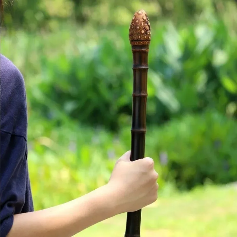 Men Accessories Tips - ไม้ไผ่สีม่วงธรรมชาติแกะสลักเดิน Sticks Old Man ปีนเขากลางแจ้ง Camping