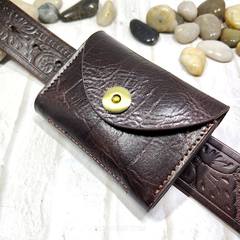 Men'S Accessories Wallet - Blongk กระเป๋าคาดเอวขนาดเล็กแพ็คเข็มขัดสานขนาดเล็กหนังแท้ Fanny-กระเป๋าใส่การ์ดกระเป๋าสตางค์เคสกุญแจรถยนต์ dompet koin ผู้ชาย3618