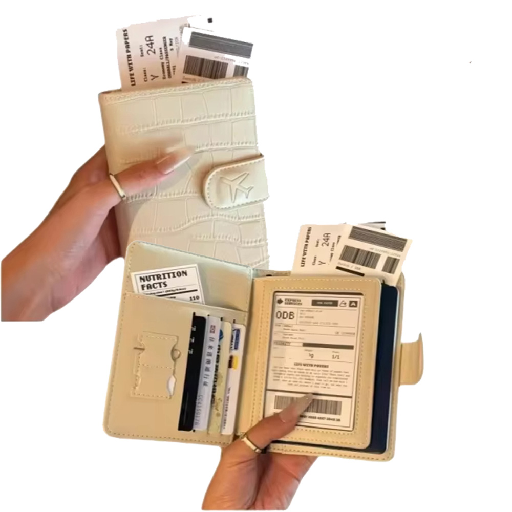 Travel Organizer Men - ปกหนัง PU สำหรับใส่พาสปอร์ตสำหรับผู้ชายและผู้หญิง - ซองใส่บัตรป้องกัน ปกใส่เอกสารประจำตัว