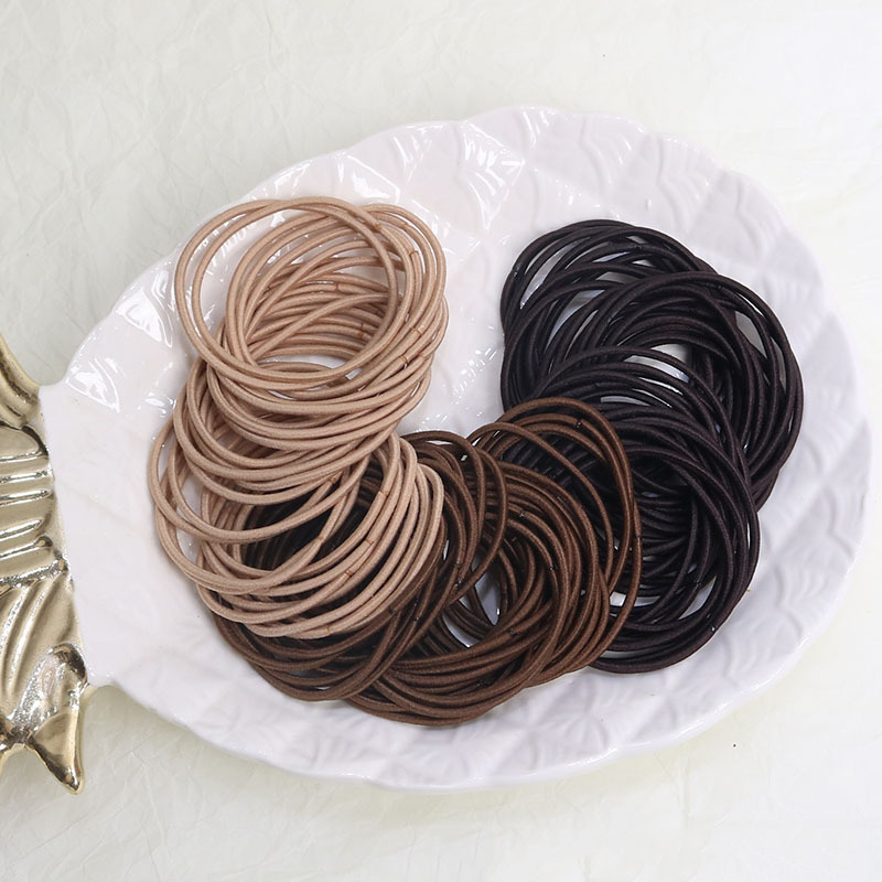 Men Accessories Kit - 100 ชิ้น/เซ็ตผมผูกยางยืดหยุ่นสําหรับผู้หญิงผู้ชายผมบางยางรัดผมหางม้า Scrunchies อุปกรณ์เสริมผมสําหรับผู้หญิง