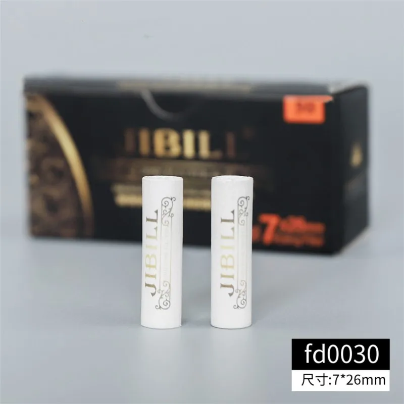 Men Accessories Gift Box - 50 ชิ้น 6/7 มิลลิเมตรท่อสูบบุหรี่ตัวกรองหลอดกรองสองด้านเซรามิคเปิดใช้งานคาร์บอนกรองยาสูบท่อผู้ชายของขวัญกล่องอุปกรณ์เสริม