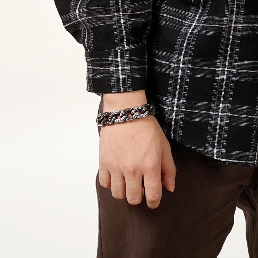 Kalen Punk CHAIN Skull กําไลข้ - Men Accessories Bd บทวิจารณ์และราคา