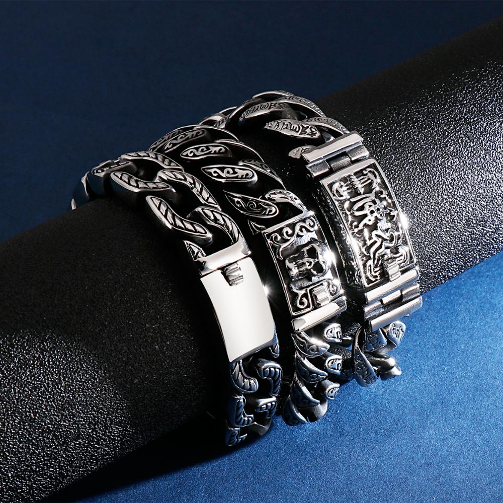 Kalen Punk CHAIN Skull กําไลข้ - Men Accessories Bd บทวิจารณ์และราคา