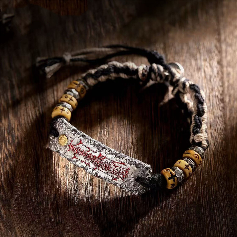 สร้อยข้อมือเชือกถักสไตล์ชาติพั - Men Accessories Ethnic บทวิจารณ์และราคา