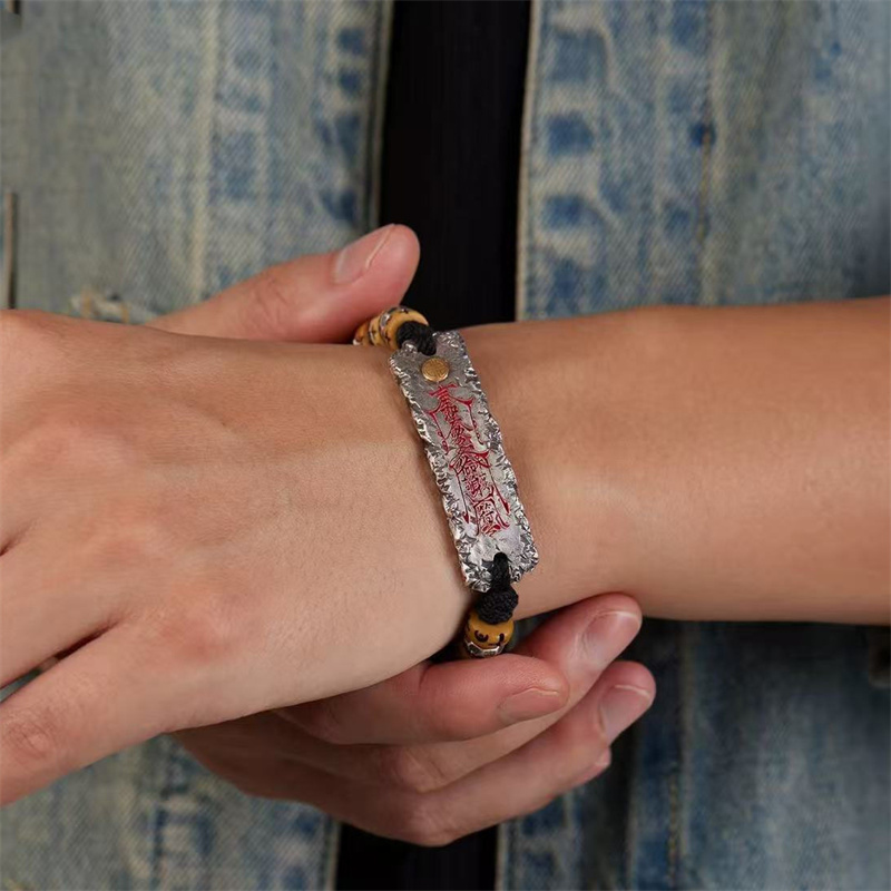 สร้อยข้อมือเชือกถักสไตล์ชาติพั - Men Accessories Ethnic บทวิจารณ์และราคา