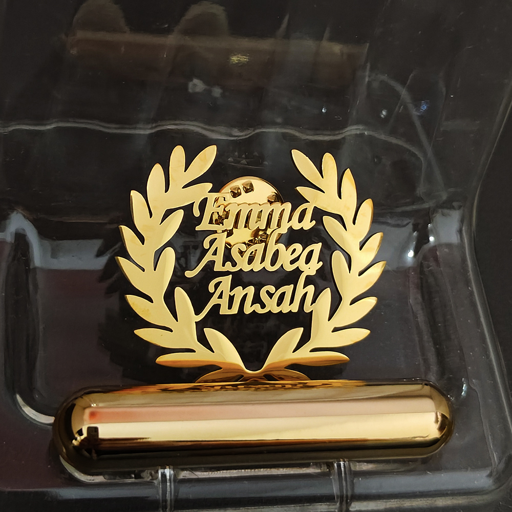 เข็มกลัดสแตนเลสสตีล ดีไซน์ใบข้ - Men Accessories Brooch บทวิจารณ์และราคา