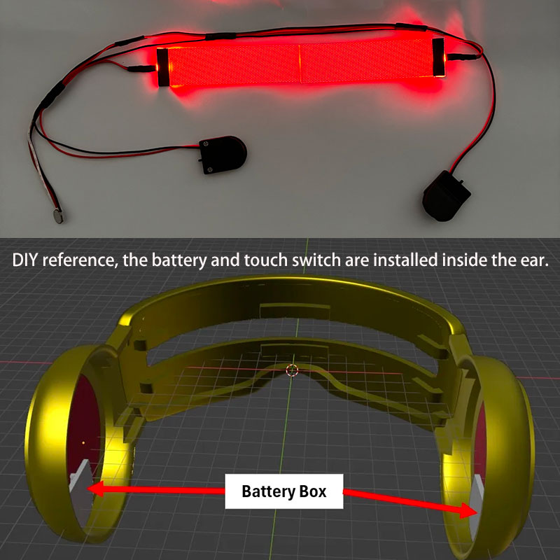 สีแดงยืดหยุ่น Bendable DIY LED - Men Accessories Combo บทวิจารณ์และราคา
