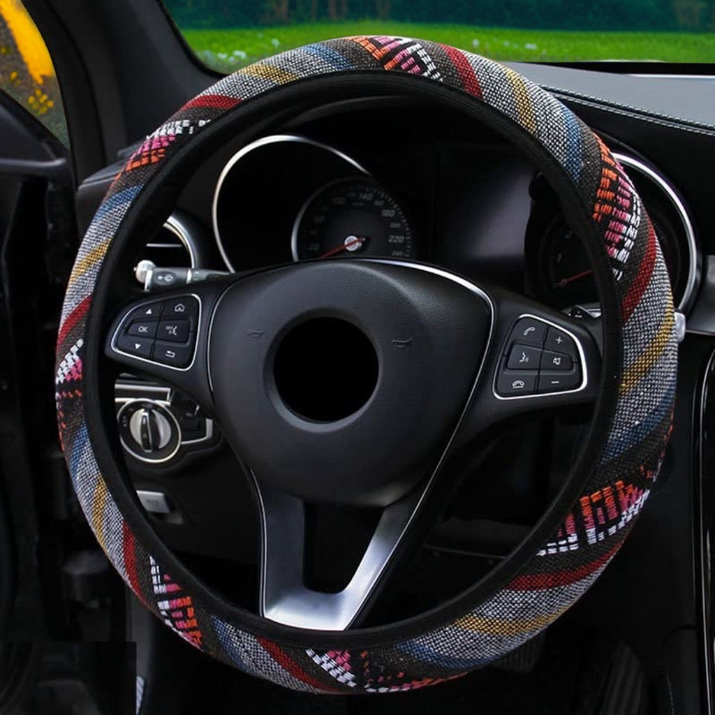 ปลอกหุ้มพวงมาลัยรถยนต์แบบยืดหย - Men Accessories Ethnic บทวิจารณ์และราคา