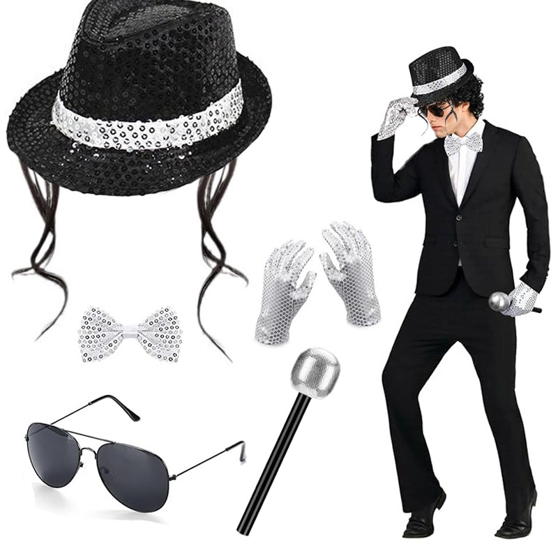 ชุดอุปกรณ์คอสเพลย์ไมเคิล แจ็คส - Men Accessories Combo บทวิจารณ์และราคา
