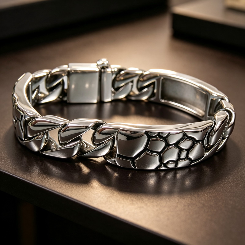 สร้อยข้อมือโซ่สแตนเลสสตีลวินเท - Men Accessories Bd บทวิจารณ์และราคา