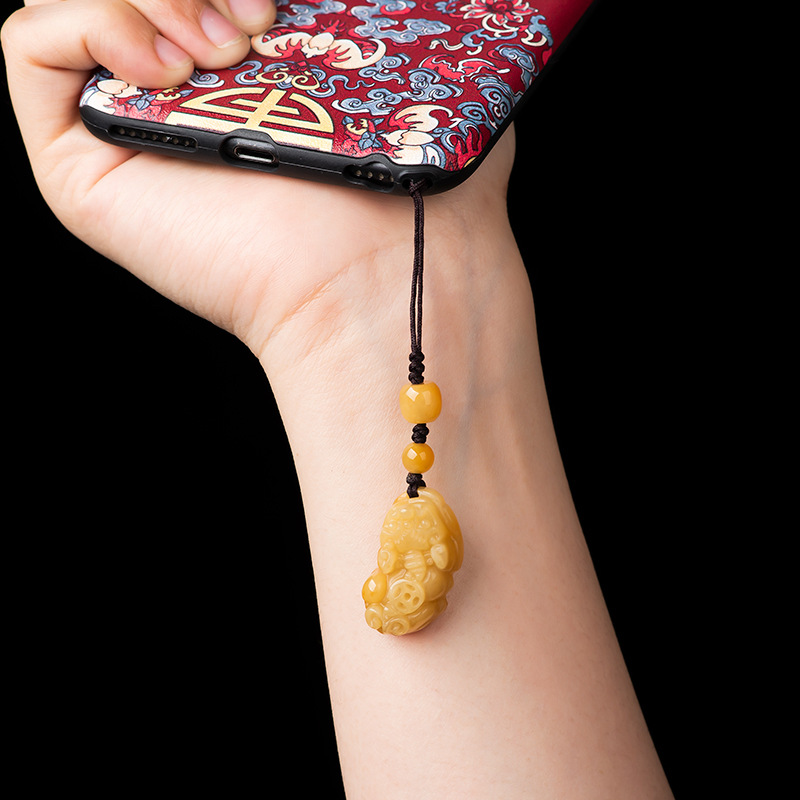 คลาสสิกหยกธรรมชาติสีเหลืองพวงก - Men Accessories Ethnic บทวิจารณ์และราคา
