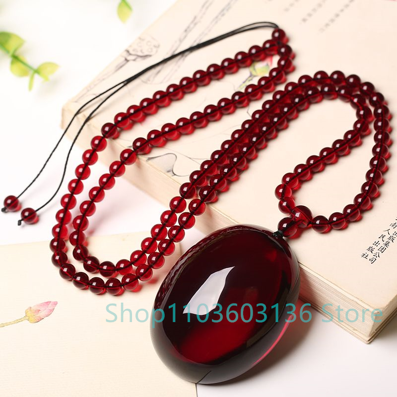 สร้อยคอจี้ขี้ผึ้งสีเหลืองอำพัน - Men Accessories Ethnic บทวิจารณ์และราคา