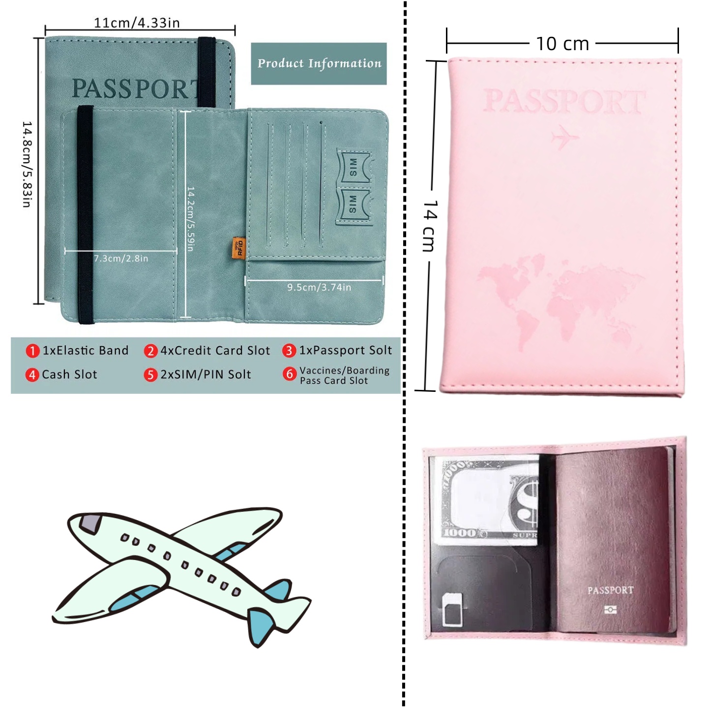 ปกหนังสือเดินทาง RFID สไตล์วิน - Men'S Accessories Case บทวิจารณ์และราคา