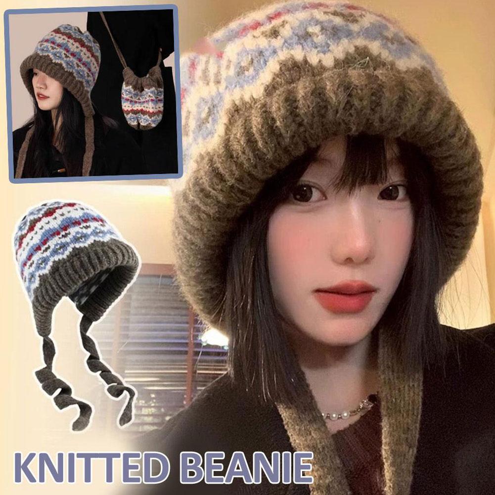 หมวกบีนนี่ถักไหมพรมอุ่นๆ สำหรั - Men Accessories Ethnic บทวิจารณ์และราคา
