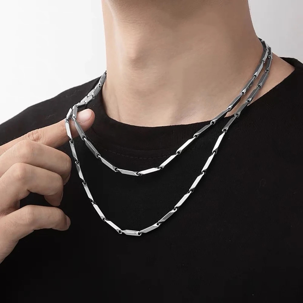 สร้อยคอสร้อยคอสแตนเลส 3MM Coll - Men Accessories Ethnic บทวิจารณ์และราคา